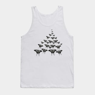 Flock of Zebra Swallowtail Butterflies Tank Top